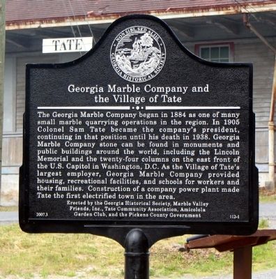 Tate Depot Historic Marker